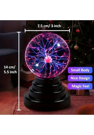 Honeybeeshop Yethke Siyah Ayarlanabilir Sih Topu Kreş Gece Lambası Usb Kumandalı Led Işıklı Noel Dekoru Siyah