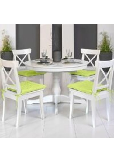 Mufunye Bahçe Sandalyesi Minderi - 4'lü Set - Rahat Ve Kalın Dış Mekan Minderi - İç Ve Dış Mekan Kullanımı İçin İdeal - 40x40x5 Cm - Elma Yeşili