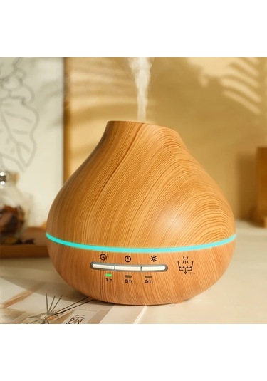 Motion003 Ahşap Tahıl Rengi Esansiyel Yağ Uyumluluğu Otomatik Kapanan Usb Aromaterapi Difü