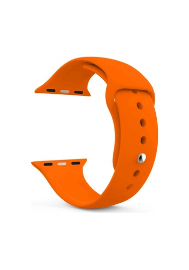 Microsonic iOS Uyumlu Watch Se 44Mm Silikon Kordon Turuncu