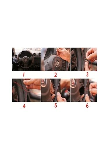 Eraks Oto Direksiyon Kılıfı Deri Dikişli - Siyah