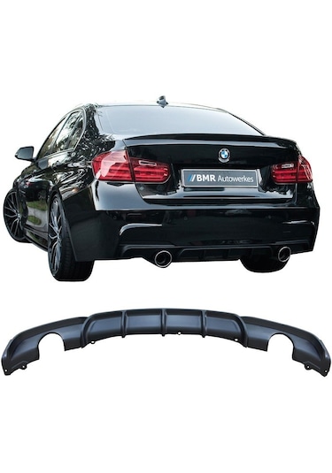 Bmw F30 Uyumlu Yedek Parça M Performance Difüzör Mat Siyah