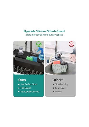 Silikon Musluk Sıçrama Koruyucu Mutfak Lavabo Sıçrama Koruyucu Siyah Siyah Çok Renkli