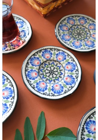 Jamuor Roys Fulya Porselen Çay Tabak Takımı 12cm 6 Parça