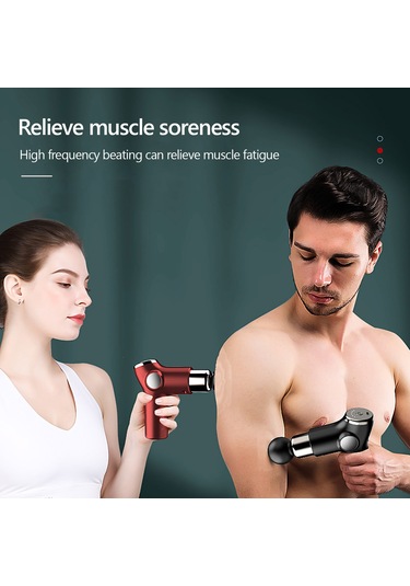 Yifomall 32 Seviye Derin Kas Masajı, 4 Farklı Ucu, 15 Dakika Otomatik Kapatma, Sessiz Motor, Pil Güçlü Mini Fasyal Gönül - Siyah 515 Lcd Siyah