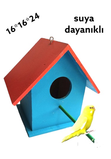 Ncy Ahşap Kuş Yuvası Kuş Evi Dış Mekan Suya Dayanıklı 15 x 15 x 20 CM