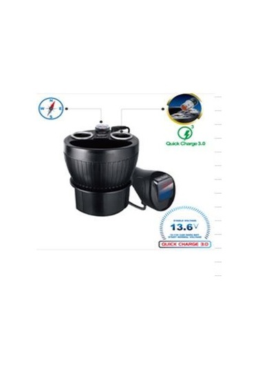 Ayt Olesson 1640 12-24v Çiftli Çift Usbli 120w 80cm Kablolu Dijital Ekranlı Araç Oto Tır Çakmak Çoklayıcı Çakmaklık Çoğaltıcı