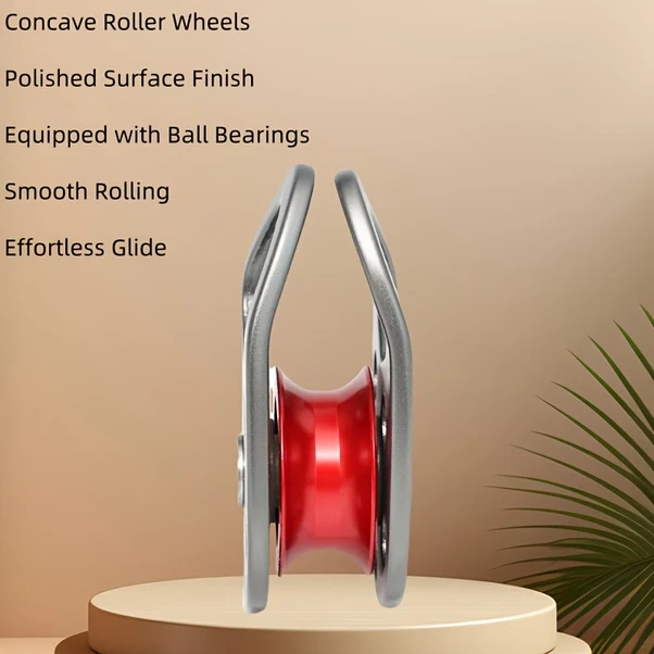 Willowhaven Dayanıklı Alüminyum Alaşım Tek Makara Gri Kırmızı Endüstriyel Kaldırma