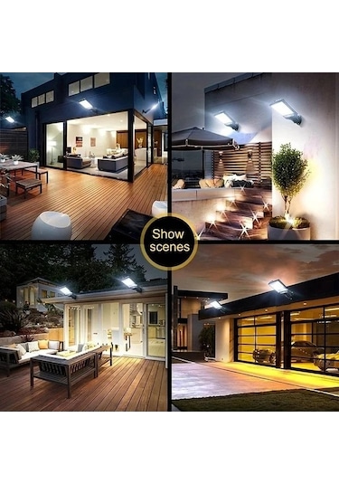 Tongxida 2 Adet 108 Cob Güneş Işıkları, 3 Modlu Su Geçirmez Hareket Sensörü, Güvenlik Aydınlatma, Duvar Sokak Lambası, Bahçe 2pcs