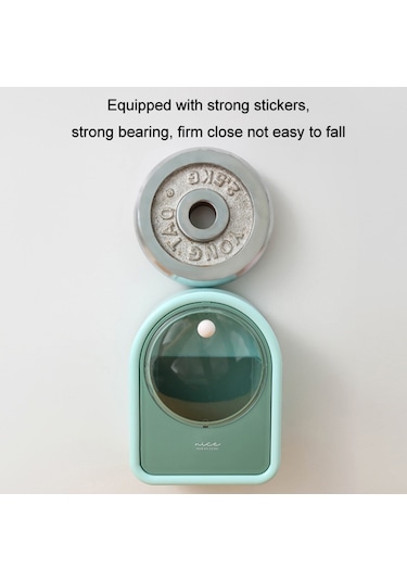 Cbtx Banyo Duvara Monte Pamuklu Çubuk Tutucu Pamuklu Çubuklar İçin Kozmetik Saklama Kutusu, Makyaj Pedleri - Beyaz