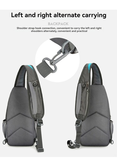 Yunboo Erkekler İçin Usb Şarjlı Ve Kulaklık Girişli Hafif Sırt Çantası - Spor, Yürüyüş, Seyahat İçin Gri