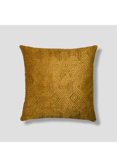 Sezyon Mira Desenli 45 45 Hardal Kırlent Kılıfı Hardal