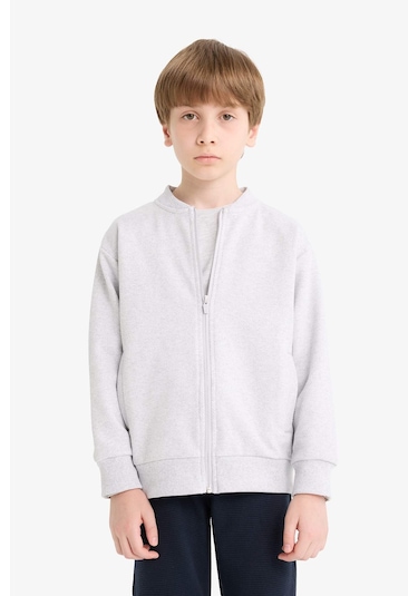 Defacto Erkek Çocuk Kolej Yaka Bomber Hırka D2803a825augr400 Gri Defacto Erkek Çocuk Kolej Yaka Bomber Hırka D2803a825augr400 Gri