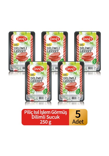 Piliç Dilimli Sucuk I Isıl İşlem Görmüş I 250 G X 5 Adet