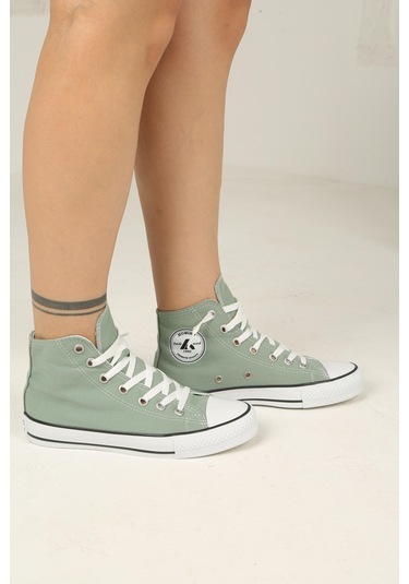 Bağcıklı Unisex Uzun Keten Ayakkabı-su Yeşili-118 Su Yeşili