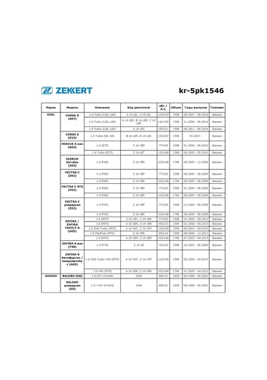 Zekkert Opel İçin Çok Çıkışlı Kayışlı Jeneratör Kayışı 5pk1546 301134015