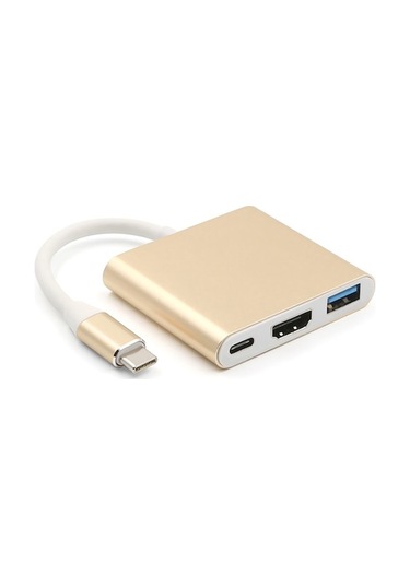 Usb 3.1 Type-c Den Hdmı Ye 4k Yüksek Hızda Dönüştürücü Kablo, Altın Renk, Pratik Ve Dayanıklı Tasarım