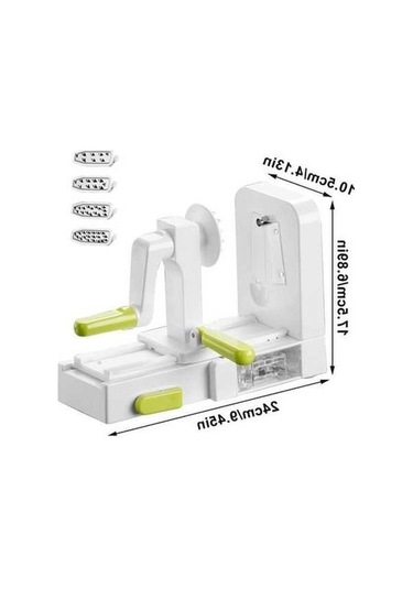 Ulzyvf Cbtx Rende Sebze Patates Spiral Dilimleme Kasırga Makinesi, Pratik Kesici, Beyaz Beyaz Beyaz