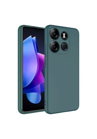 Tecno Spark Go 2023 Kılıf Zore Mara Lansman Kapak Koyu Yeşil