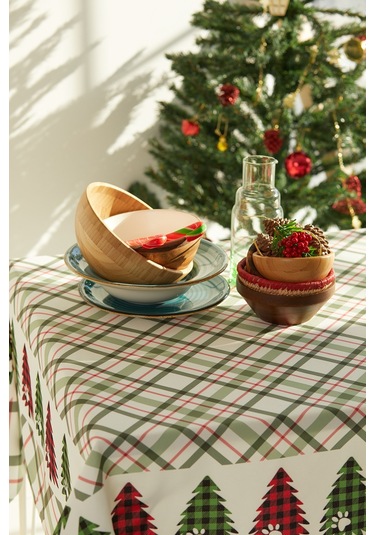 Ays Home Mint Çam Ağaçlı Masa Örtüsü