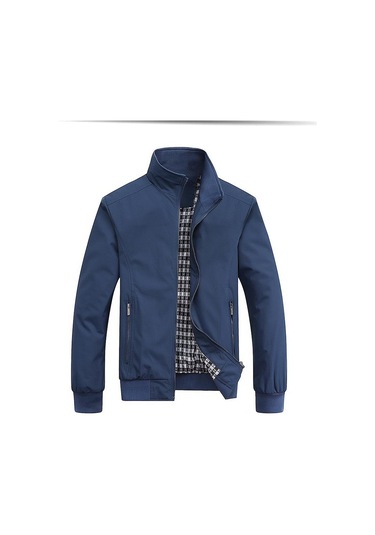 Erkek İlkbahar Ve Sonbahar Ceket Pilot Fermuarlı Ceket Yeşil