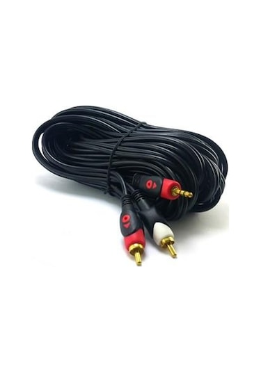 Swat Fkt98 2Rca 3 5Mm 5 Metre Stereo Kablo Gold