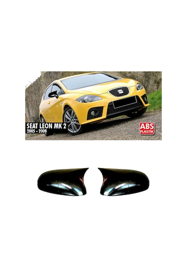 Seat Leon Mk2 2005 2006 2007 2008 Yarasa Ayna Kapağı Parlak Siyah