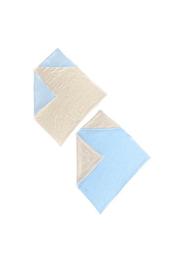 %100pamuk Kapşonlu Bebek Çocuk Banyo Havlusu Çift Yönlü M-bej