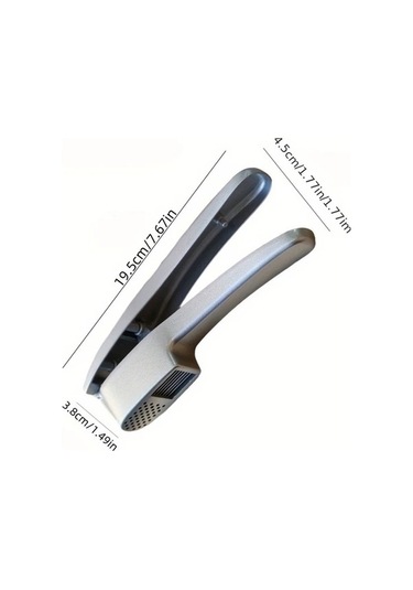 Fastbuy Sinuoshop Gümüş Sarımsak Sıkacağı, Kırıcı, Yapışmaz, Temizlenir Mutfak Aracı Gümüş