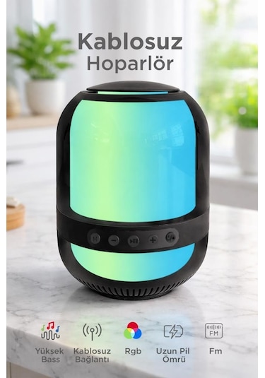 Torima GTS-2149 Bluetooth 5.0 Taşınabilir RGB Işıklı Kablosuz Hoparlör