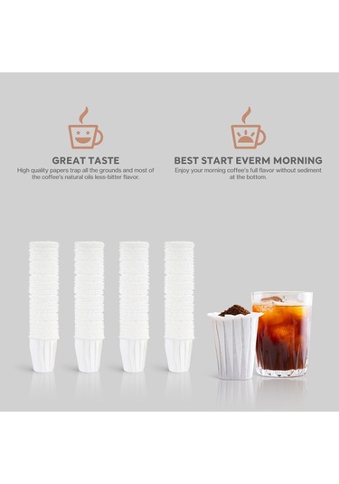 Sones Keurig 2.0 Kahve Kapsül Kupası Tek Kullanımlık Kağıt Filtre İçin 100 Adet