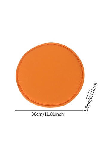 Suntek Yuvarlak Sandalye Koltuk Yastık Mutfak Zemin Pouf Turuncu Turuncu