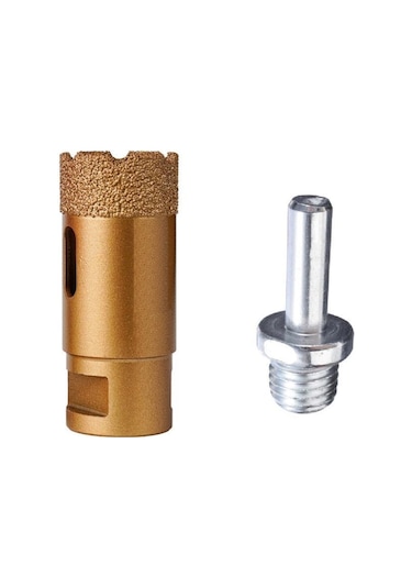 33 Mm Granit Mermer Seramik Delme Panç Spiral Matkap Aparatlı M14