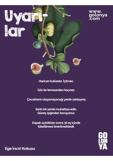 Golonya Ege İnciri Kokulu Cam Şişe Kolonya 250 ML