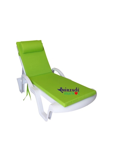 Mirzademarket Şezlong Minderi Lüks Su Geçirmez Kumaş Fermuarlı-Fıstık Yeşil