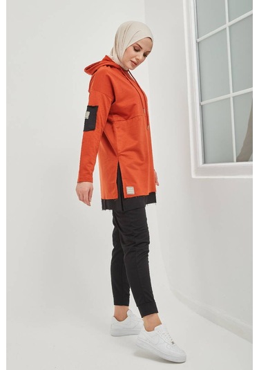 Pamuklu Tunik Pantolon  Eşofman Takım TRN2030 Kiremit