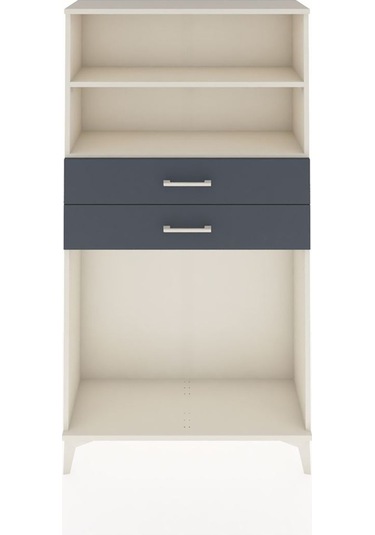 Arges Dolap 2 Raflı 2 Çekmeceli 88x30x163 Aytaşı-antrasit Aytaşı
