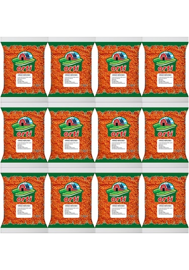 Orti Kırmızı Mercimek 1 Kg. X 12 Adet