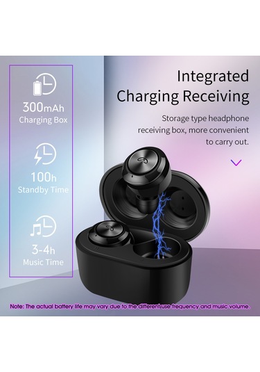 Xindoker Siyah A6 Tws Bluetooth 5.0 Kulaklık: Spor İçin Minik İç Kulaklıklı, Stereo Ses, Gürültü Azaltma Ve Şarj Kutusu Kırmızı - Siyah