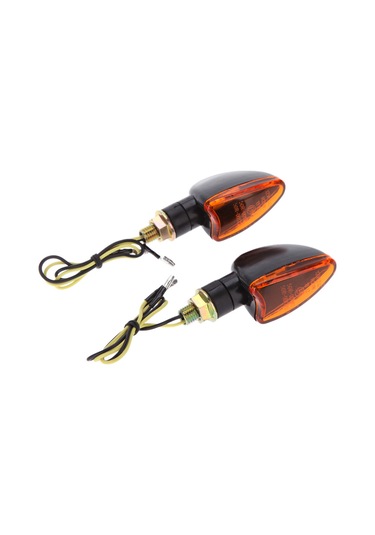 Youtek Motosiklet Sinyal Lambaları 12v 5w - 2 Uzun 2 Kısa Abs Kasa Sarı Lamba 8mm Dişli Atv/bisiklet Uyumlu