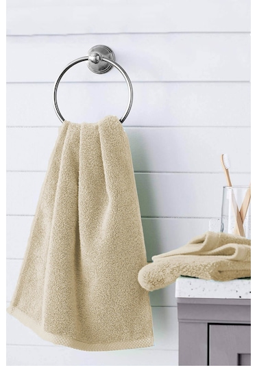 10 Lu El Yüz Otel Havlusu 50x85 Cm Renkli 16/1 Avs 200 Gr Kahve