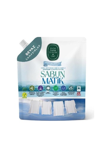 Eyüp Sabri Tuncer Doğal Zeytinyağı İçerikli Çamaşır Yıkama Sıvısı Beyaz 1500 ML