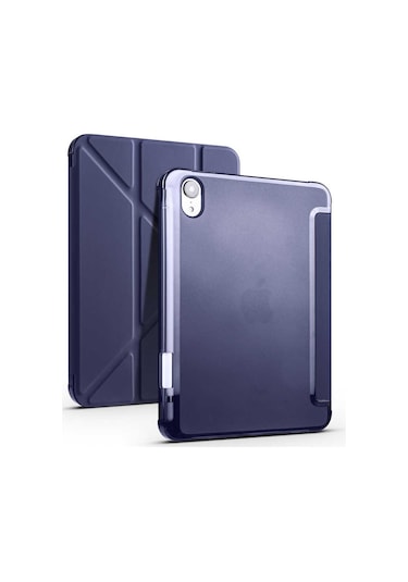 iPad Uyumlu Mini 6. Nesil Kılıf Kalem Bölmeli Silikon Smart Cover Tablet Kılıfı