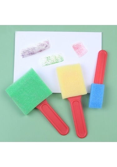 Willowhaven 7 Takım Sünger Fırça Seti - Çocuk Sanat Ve Resim Mühür Aracı Standart - Plastik+sünger, Ekolojik, Hafif Ve Güvenli