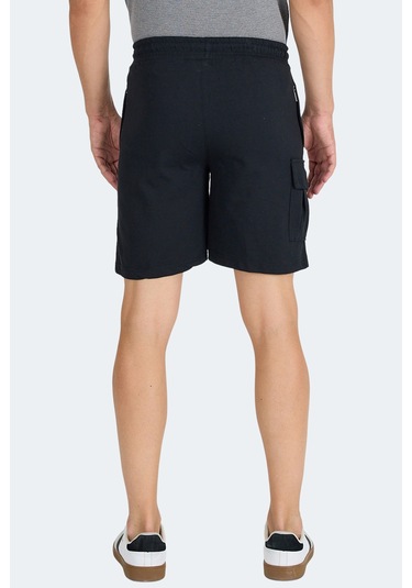 Slazenger Neck I Erkek Fermuar Cepli Siyah Şort Siyah