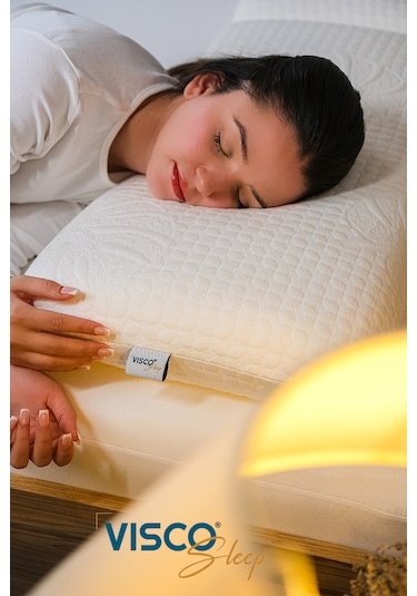 Visco Yastık Norma Uzun Klasik Viskon Kılıf Ergonomik 80x40x12 Cm