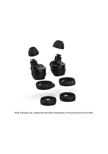 Youmex Galaxy Buds İçin 8'li Silikon Kulaklık Kapağı Değiştirme Aksesuarı Seti - Siyah Siyah