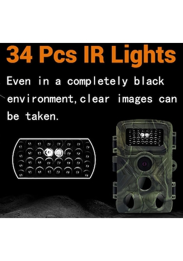 Hallow-pr3000 36mp 1080p Gece Fotoğraf Videosu Çeken Yol Kamerası Kamuflaj