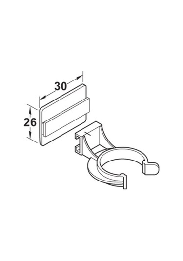 Baza Klipsi Tekli 4 Adet Beyaz