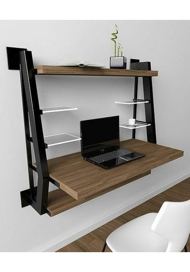 Umutpark Umutpark Metal Ahşap Çalışma Masası. Siyah